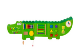 Houten Montessori - Krokodil Activiteitenbord voor Kinderen – Educatief Speelgoed Motoriek – Wandspeelgoed 1+ jaar