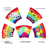 Educatief Houten Busy Board – Montessori Speelgoed 1 Jaar+ - REGENBOOG