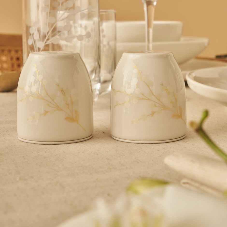 Exclusieve selectie porseleinen serviesset van 29 stuks voor 6 personen, wit