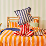 Dekbedovertrekset van 100% katoen, oranje (160x220 cm)