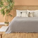 Luxe Bedsprei Silvana – Antraciet – 100% Katoen – 200x230 cm