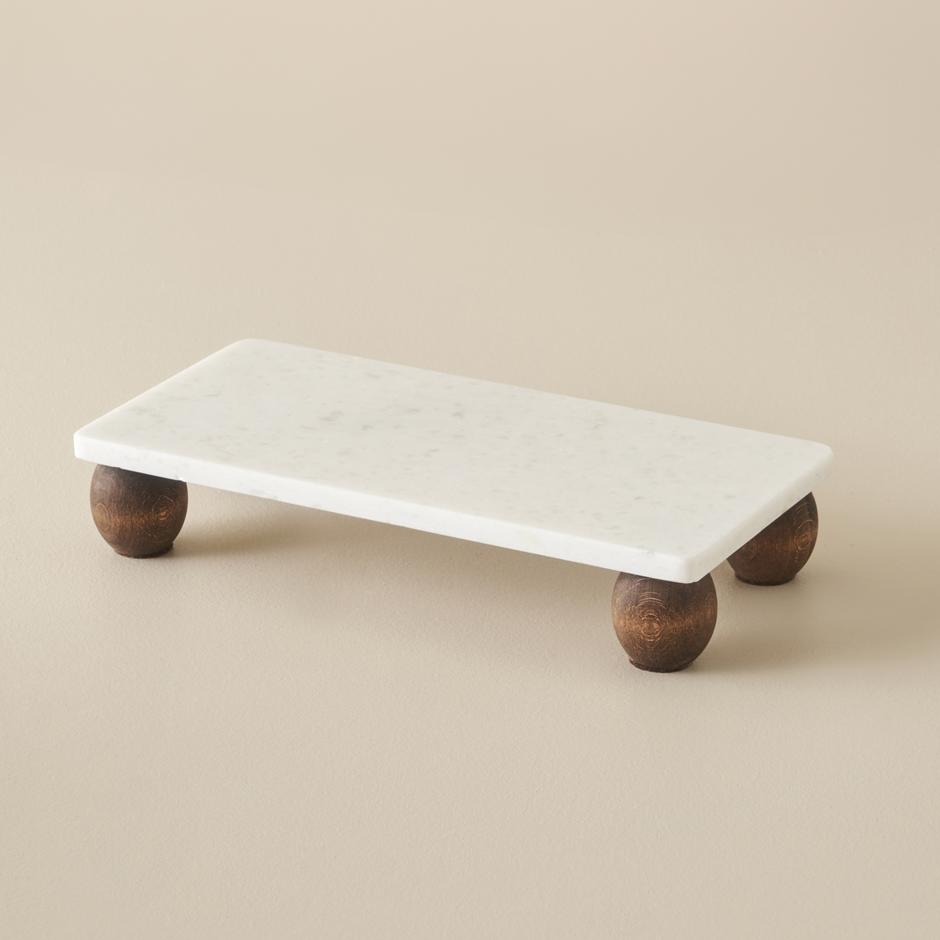 Olmo Marmeren Rechthoekige Presentatiestandaard Naturel (15x30 cm)