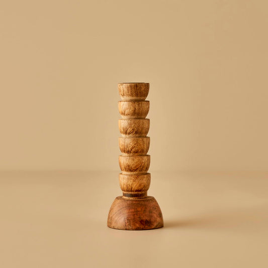 Ricardo Kaarsenhouder Naturel (8,5x8,5x20,5 cm)