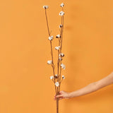 Katoenen boeket van 4 takken (95 cm)