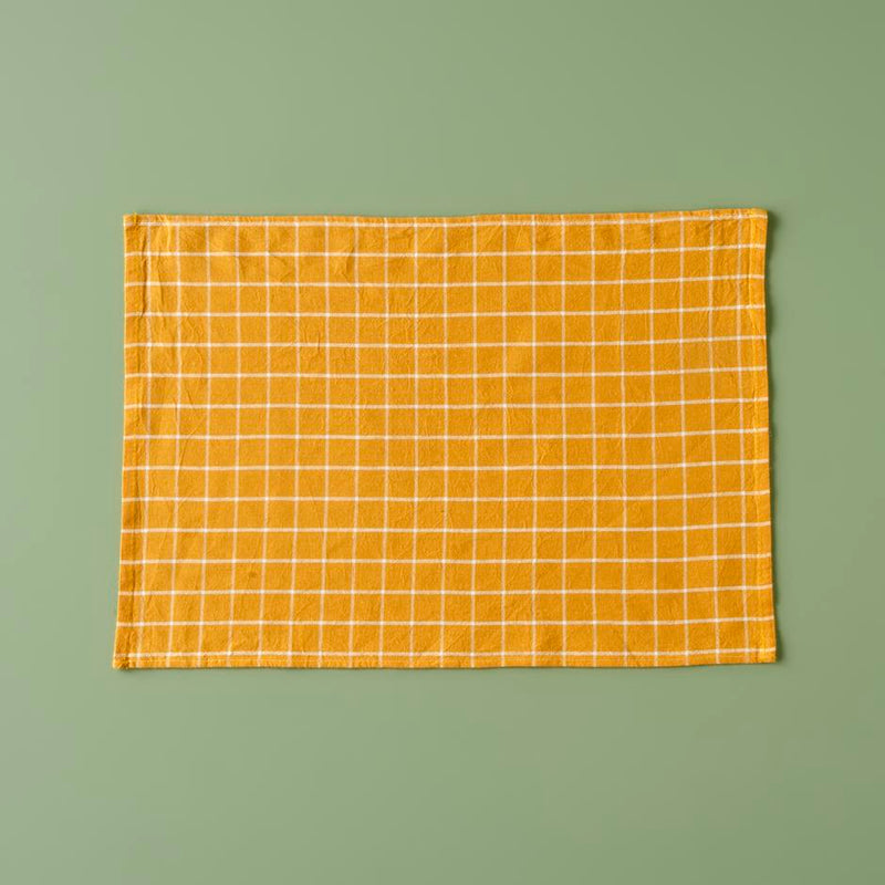 Juno theedoeken, 3-pack, mosterdgeel (45x65 cm)