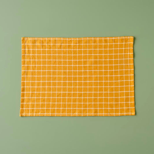 Juno theedoeken, 3-pack, mosterdgeel (45x65 cm)