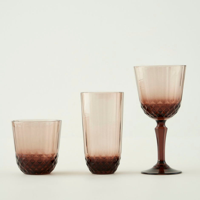 Colore Cut Drinkglas Bruin (345 cc) - 6 stuks