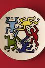 Keith Haring gekleurd porseleinen taartbord (19 cm)
