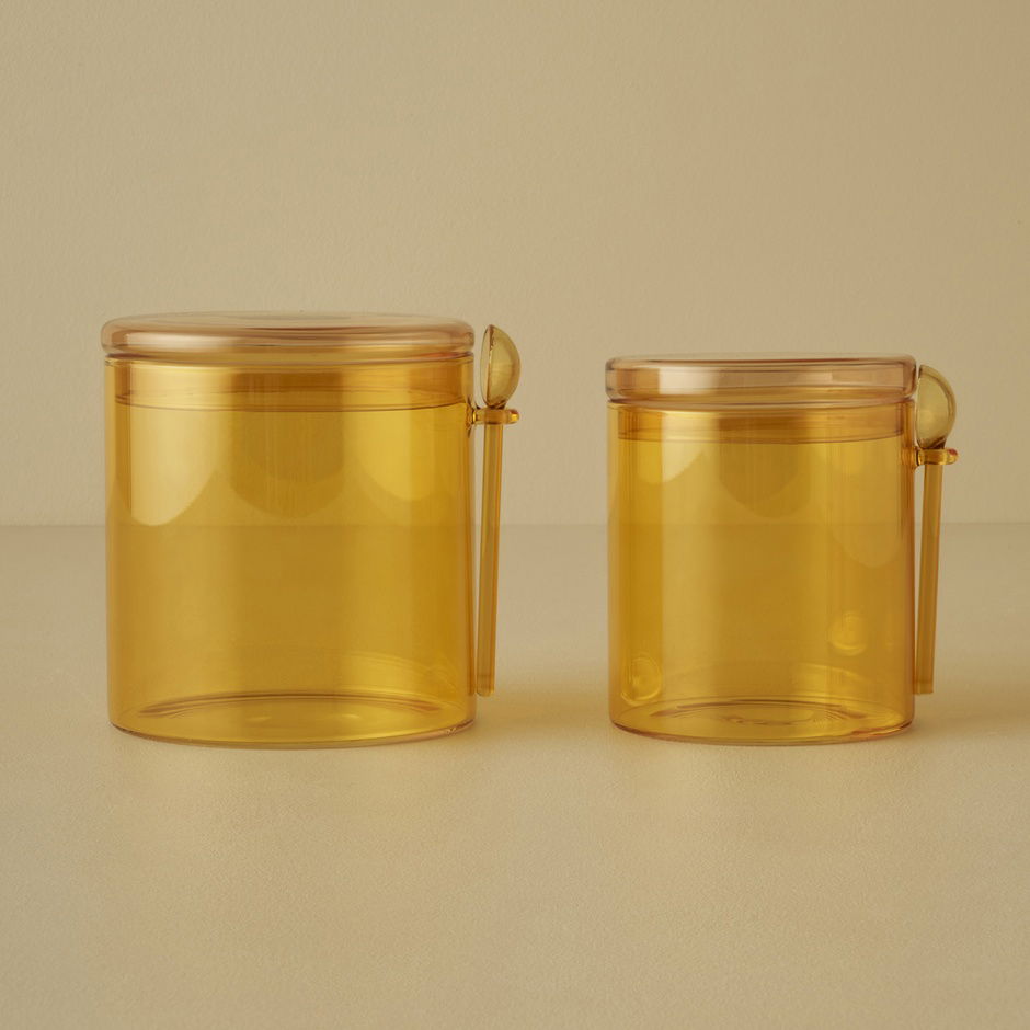 Kleuren Amber Pot met Lepel (1110 cc)