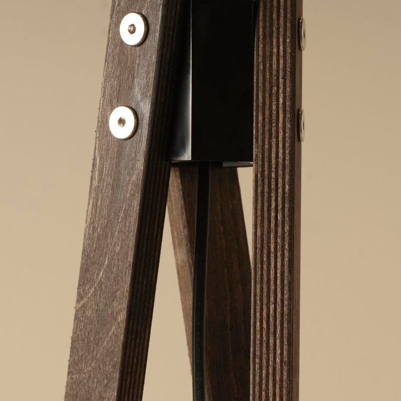 Bella Houten Vloerlamp Crème-Walnoot (40x40x125 cm)