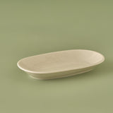 Zandkleurig porseleinen serveerbord crème (24 cm)