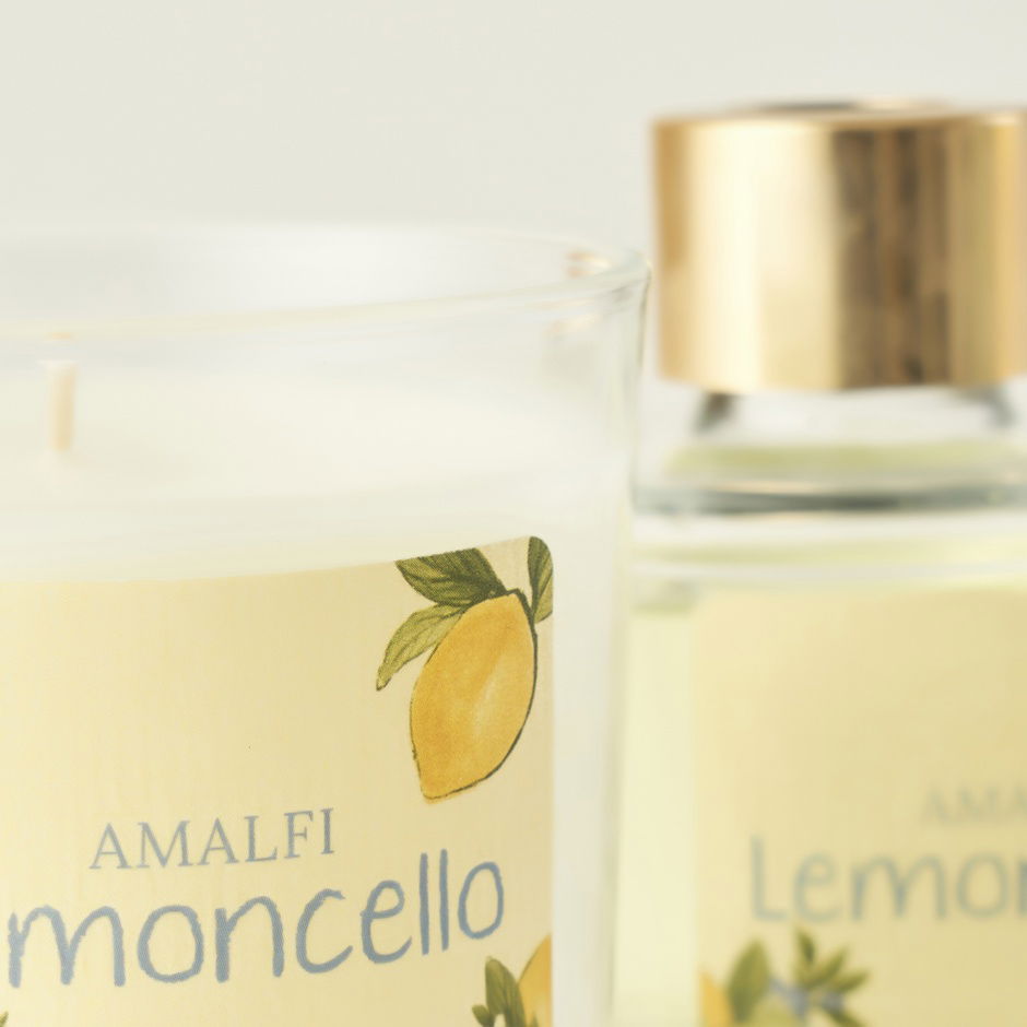 Lemoncello Amalfi Luchtverfrisser & Kaars Cadeauset Geel
