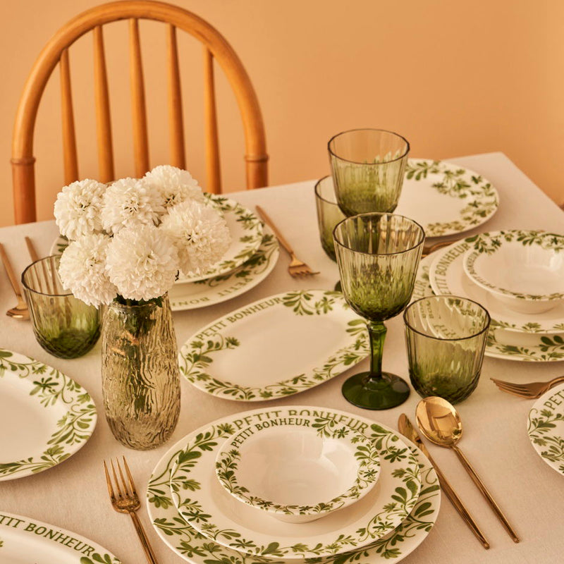 Petit Bonheur 44-delige diner- en ontbijtset groen - 6 personen