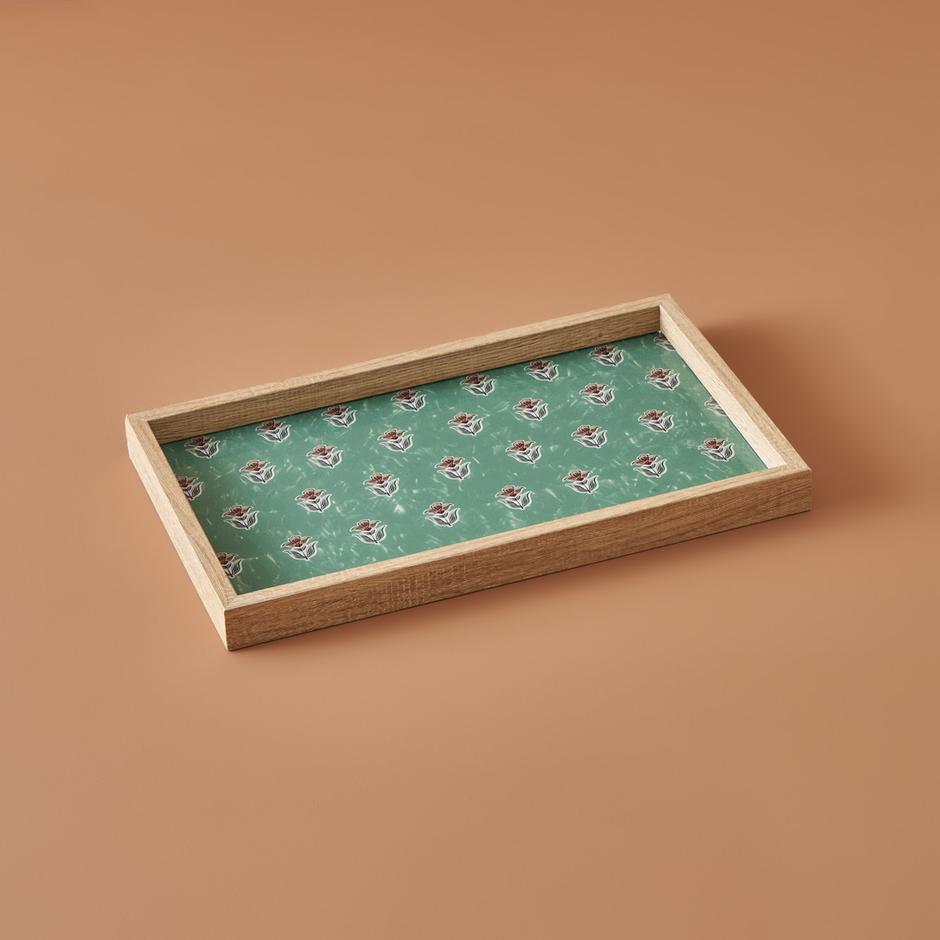 Indiase glazen schaal groen (22x37 cm)