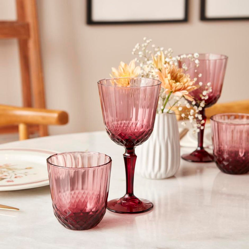 Colore Drinkglas Roos (320 cc) - 6 stuks