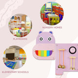 Montessori Busy Board Nijlpaard – Houten Educatief Speelgoed voor Baby & Peuter